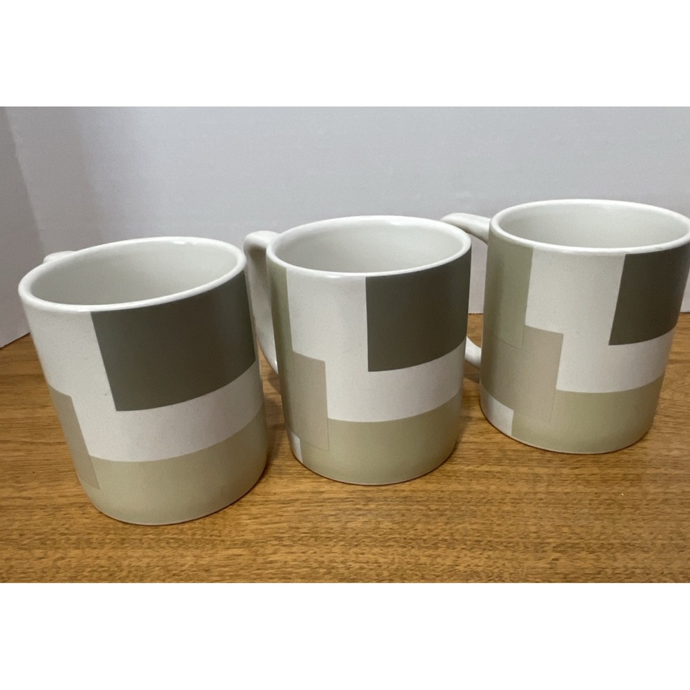 Set‎ of 3 Mikasa Interlude Coffee Mug Windows Discontinued 2000-2006 (JK401)